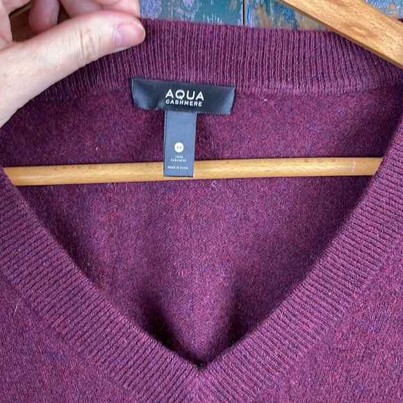 Cashmere v-neck sweater by Aqua - Picture 2 of 3